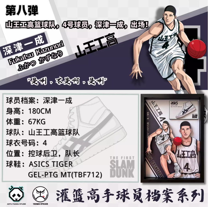 【In stock】Decorative Painting of Fukatsu Kazunari-Slam Dunk-Aotu Panda