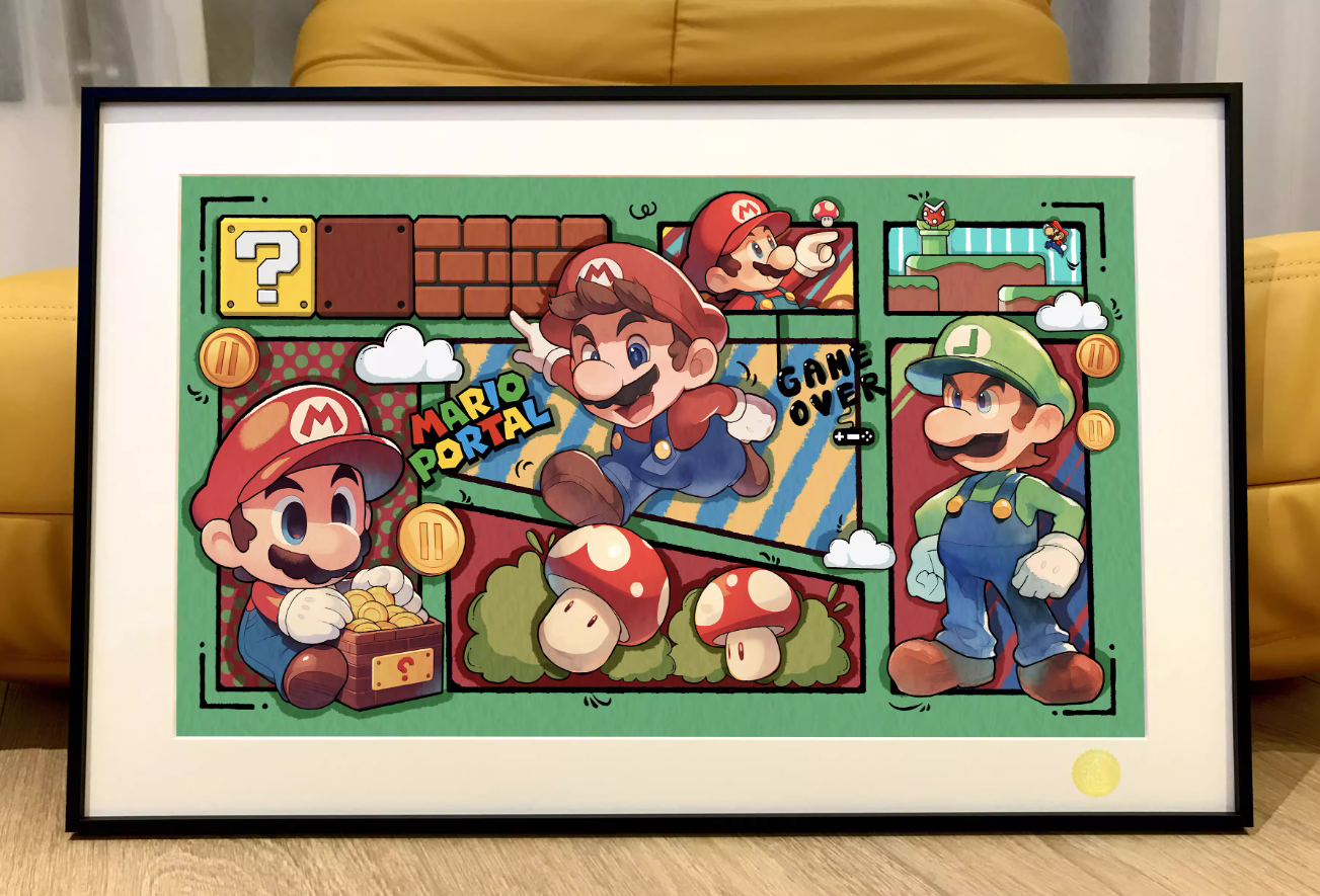 【Pre-sale】Decorative Painting of Mario-Super Mario Bros.–Xingkong Studio