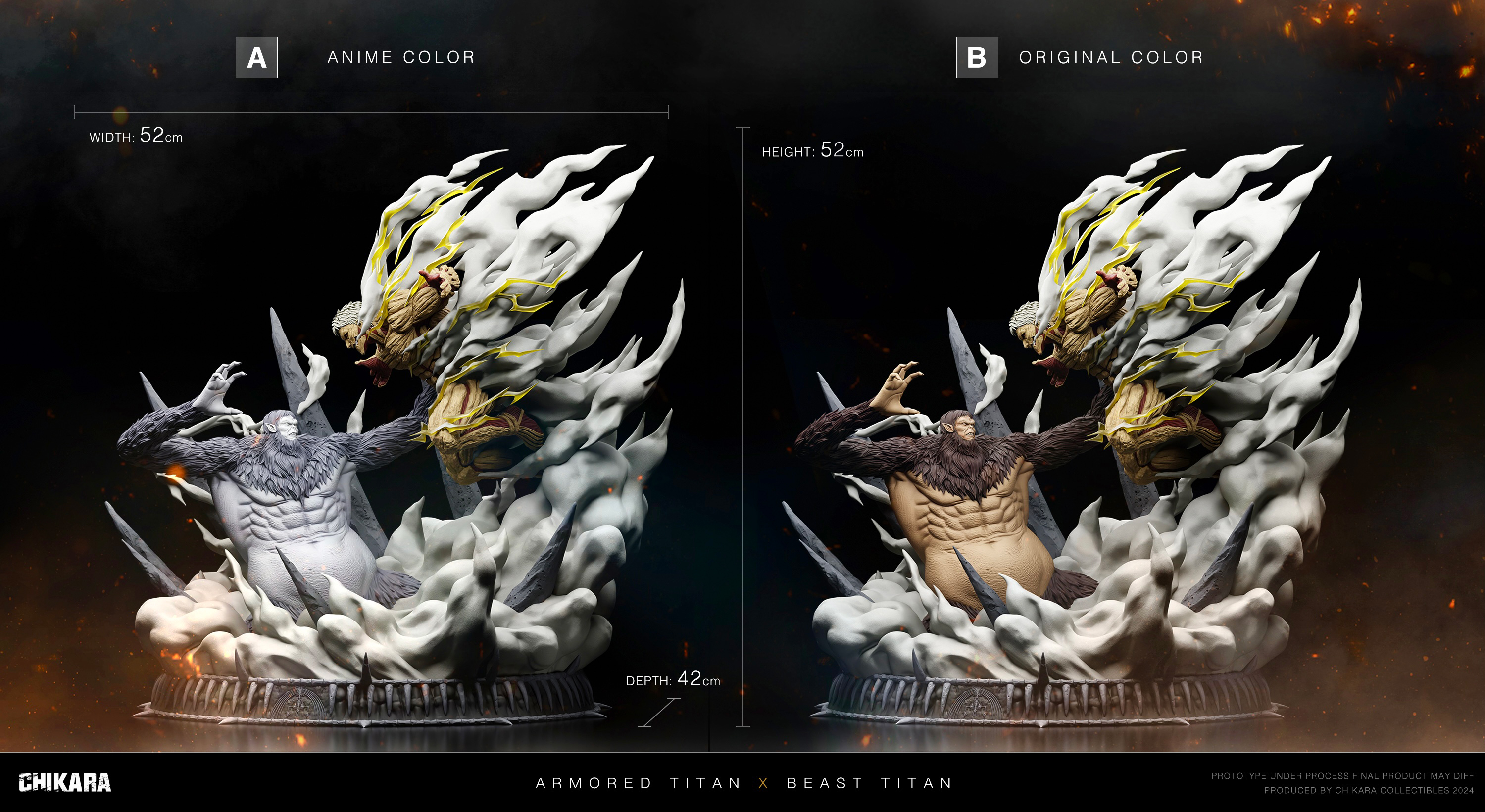 【Pre-sale】Beast Titan VS The Armored Titan-Attack on Titan-CHIKARA STUDIO