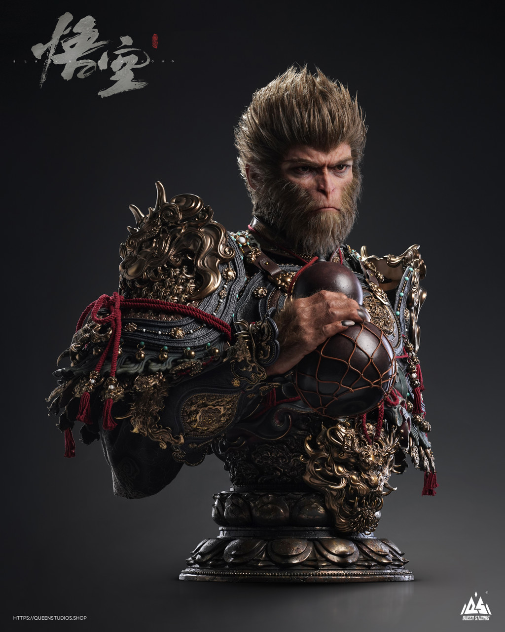 【Pre-sale】1/1 Scale Bust of Wukong-Black Myth: Wukong-Queen Studio