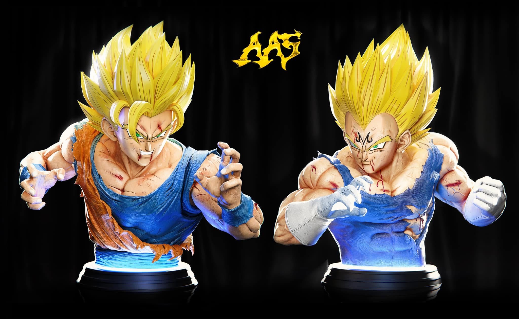 【Pre-sale】Bust of Vegeta & Son Goku-AA Studio