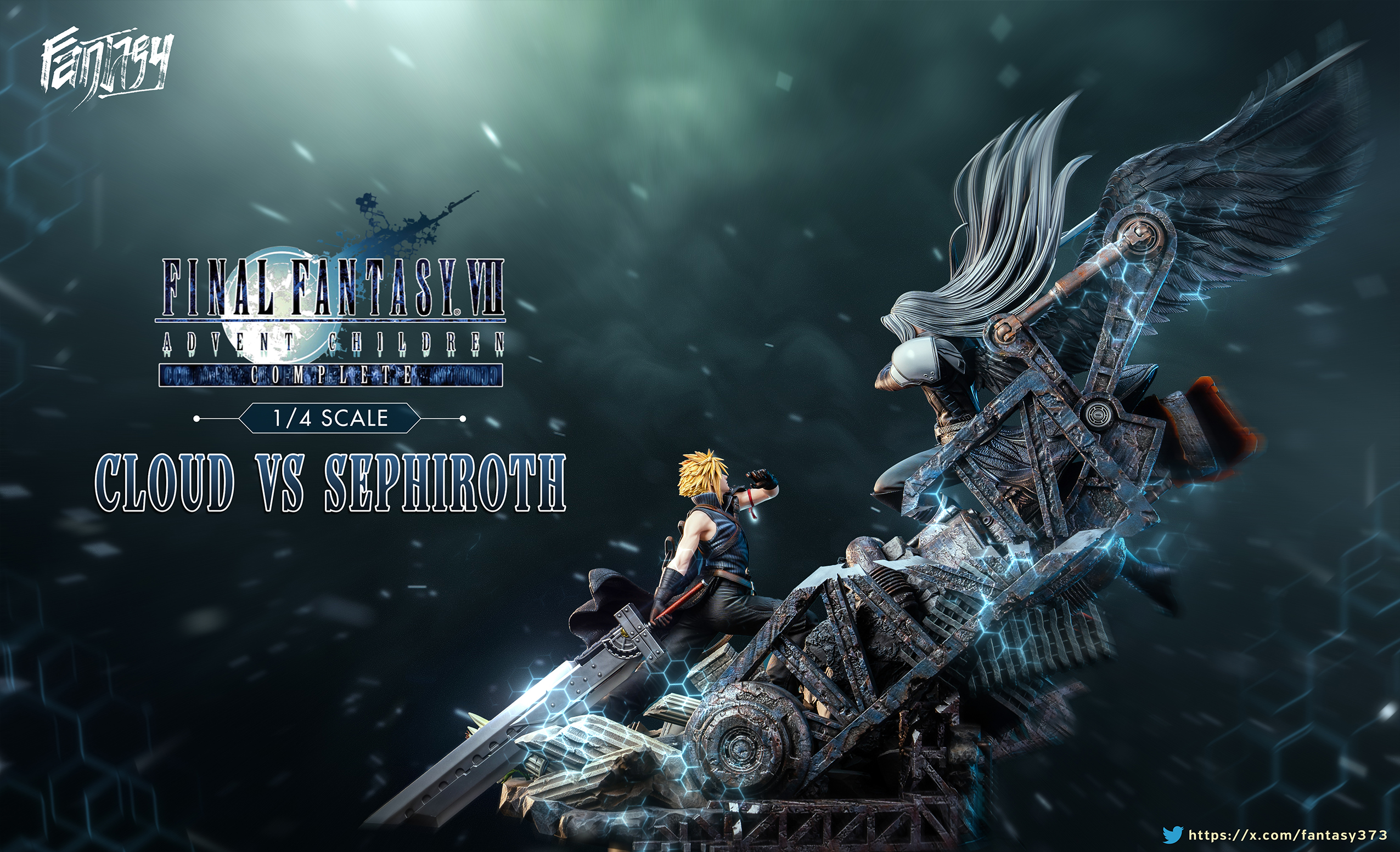 【Pre-sale】1/4 Scale Sephiroth vs Cloud-(FF7) Final Fantasy-Fantasy Studio