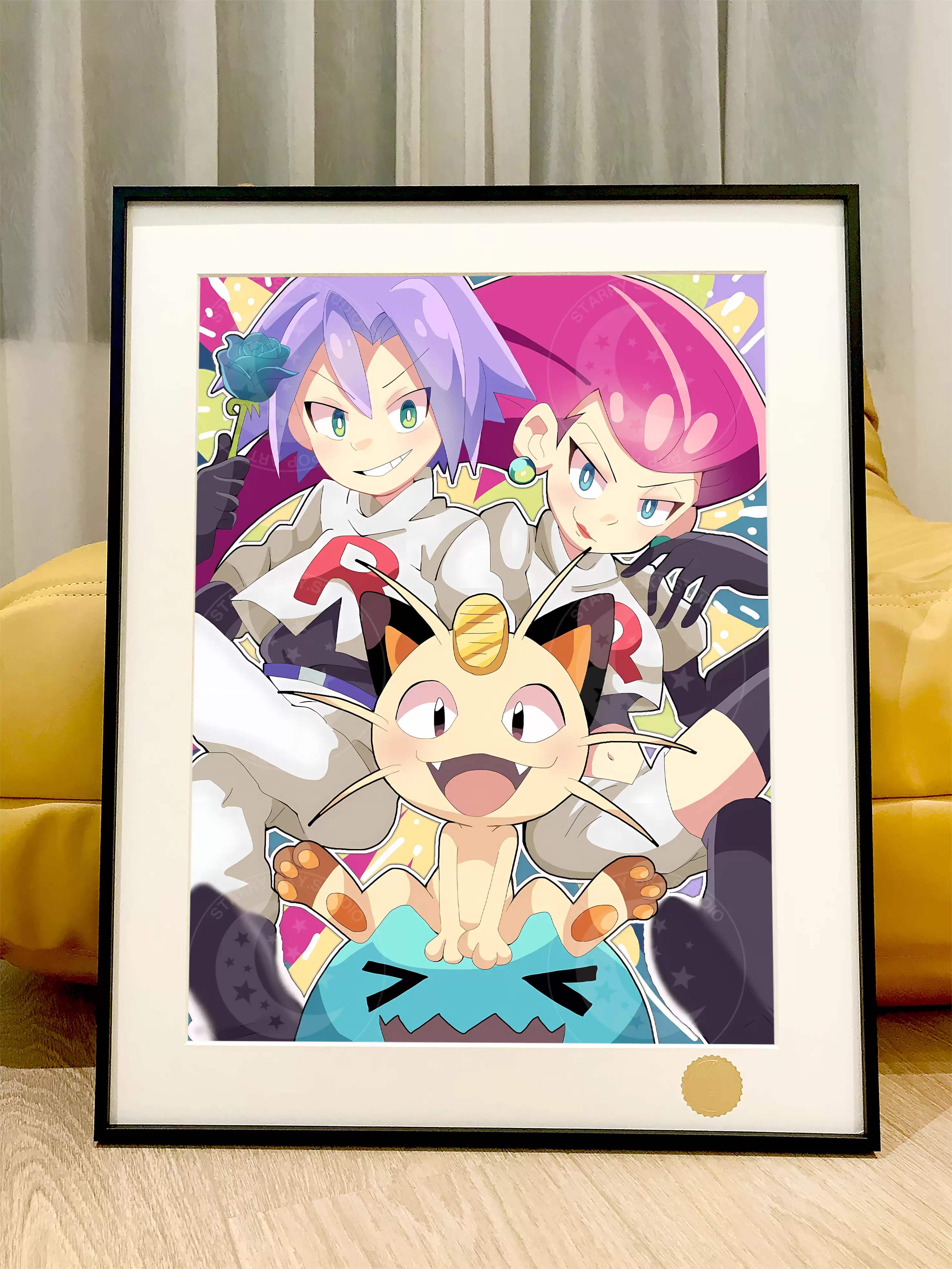 【Pre-sale】Decorative Painting of Jessie, James and Meowth-Pokemon-XingKong Studio