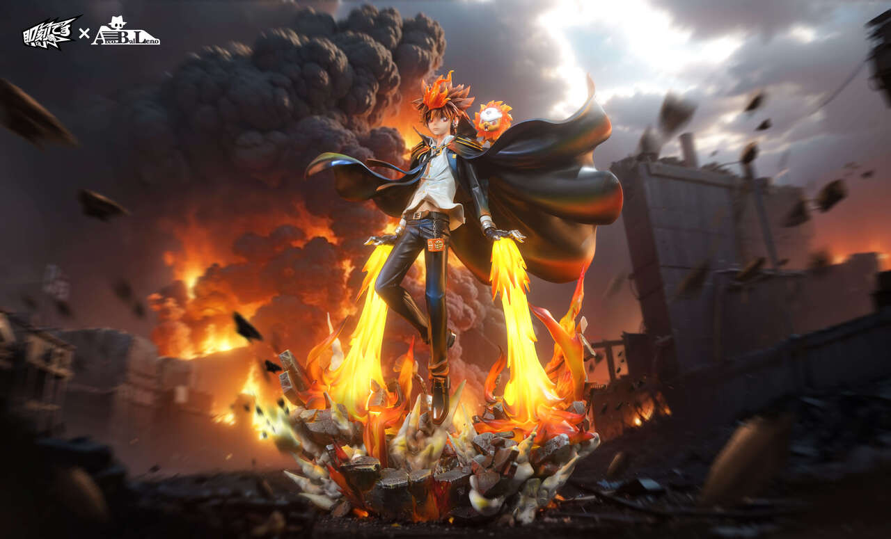 【Sold out】1/6 Scale Sawada Tsunayoshi with LED-HITMAN REBORN!-Jike Studio and Arcobaleno Studio