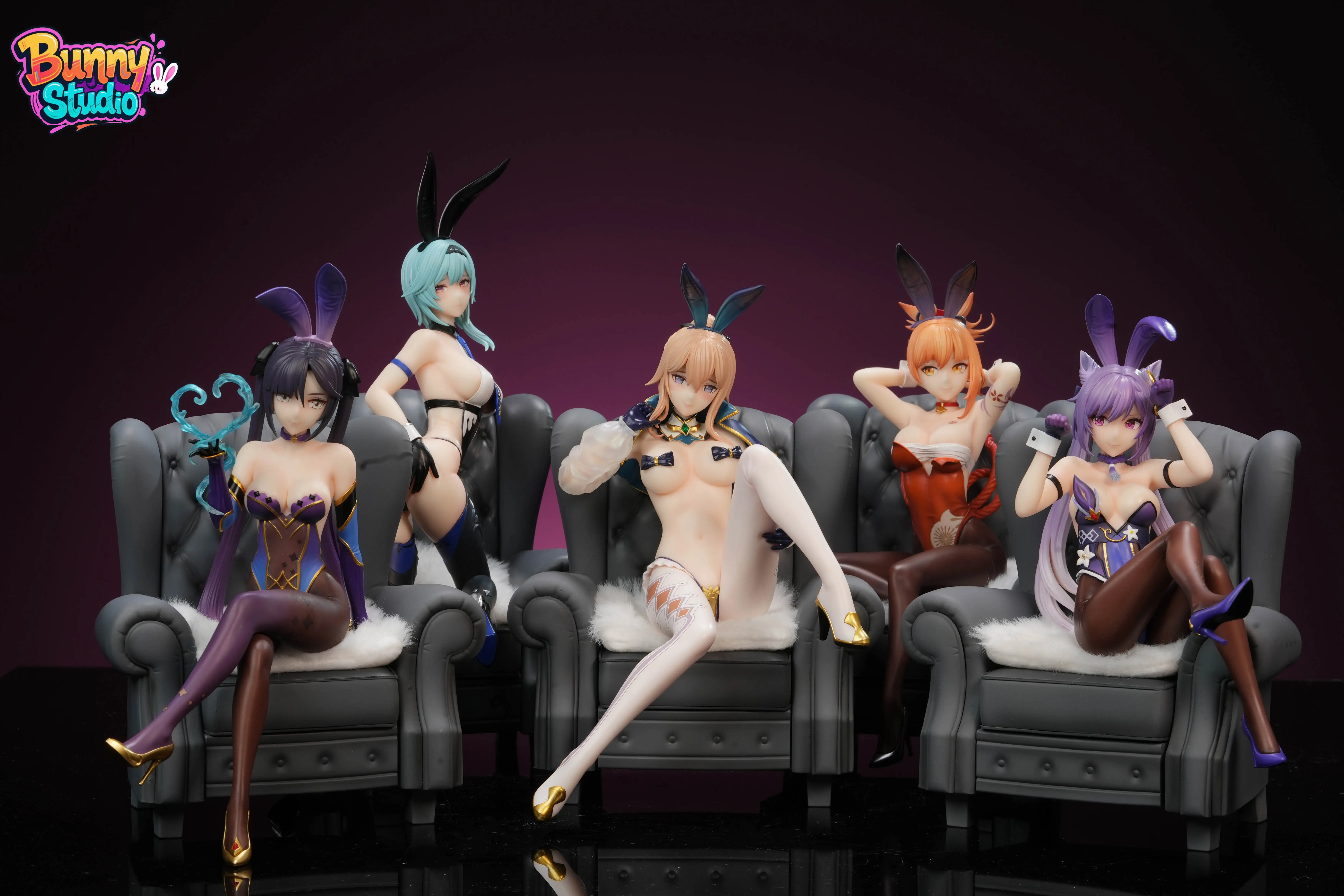 【Pre-sale】1/7 Scale Bunny Girls 003 KeQing, Mona, Eula, Yoimiya and Jean-Bunny Studio