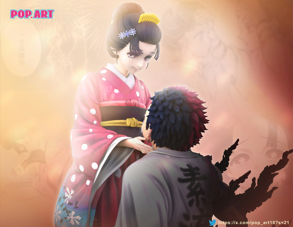 【Pre-sale】1/6 Scale Akaza and Koyuki-POP.ART Studio