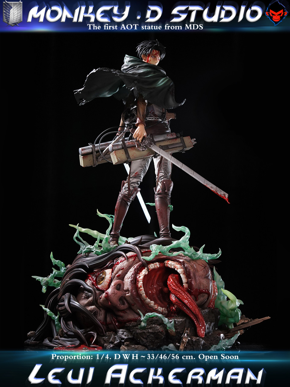 【Pre-sale】1/4 Scale Levi Ackerman-Attack on Titan-Monkey D Studio
