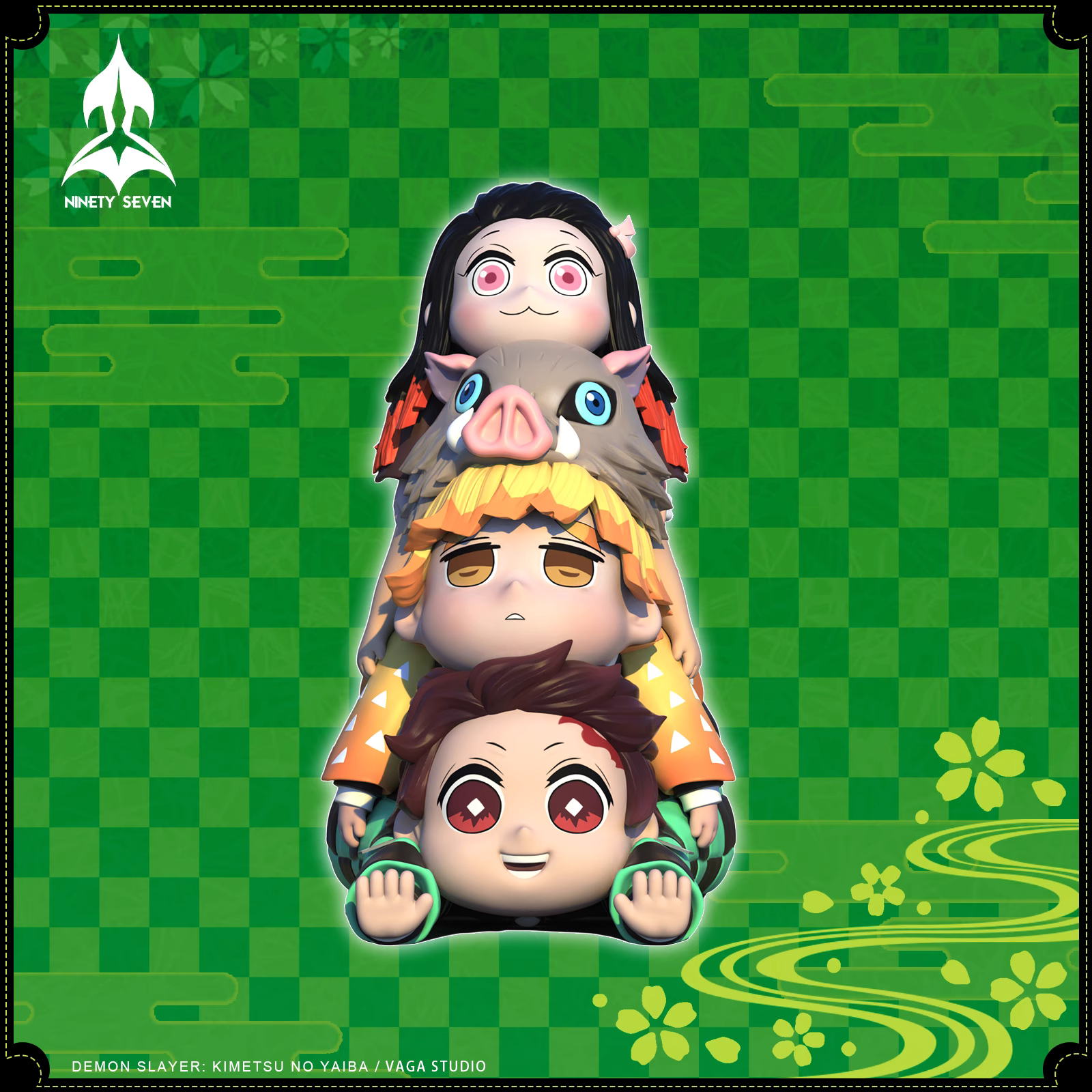 【Pre-sale】Kamado Tanjirou, Kamado Nezuko, Agatsuma Zenitsu and Hashibira Inosuke-NINETY SEVEN Studio