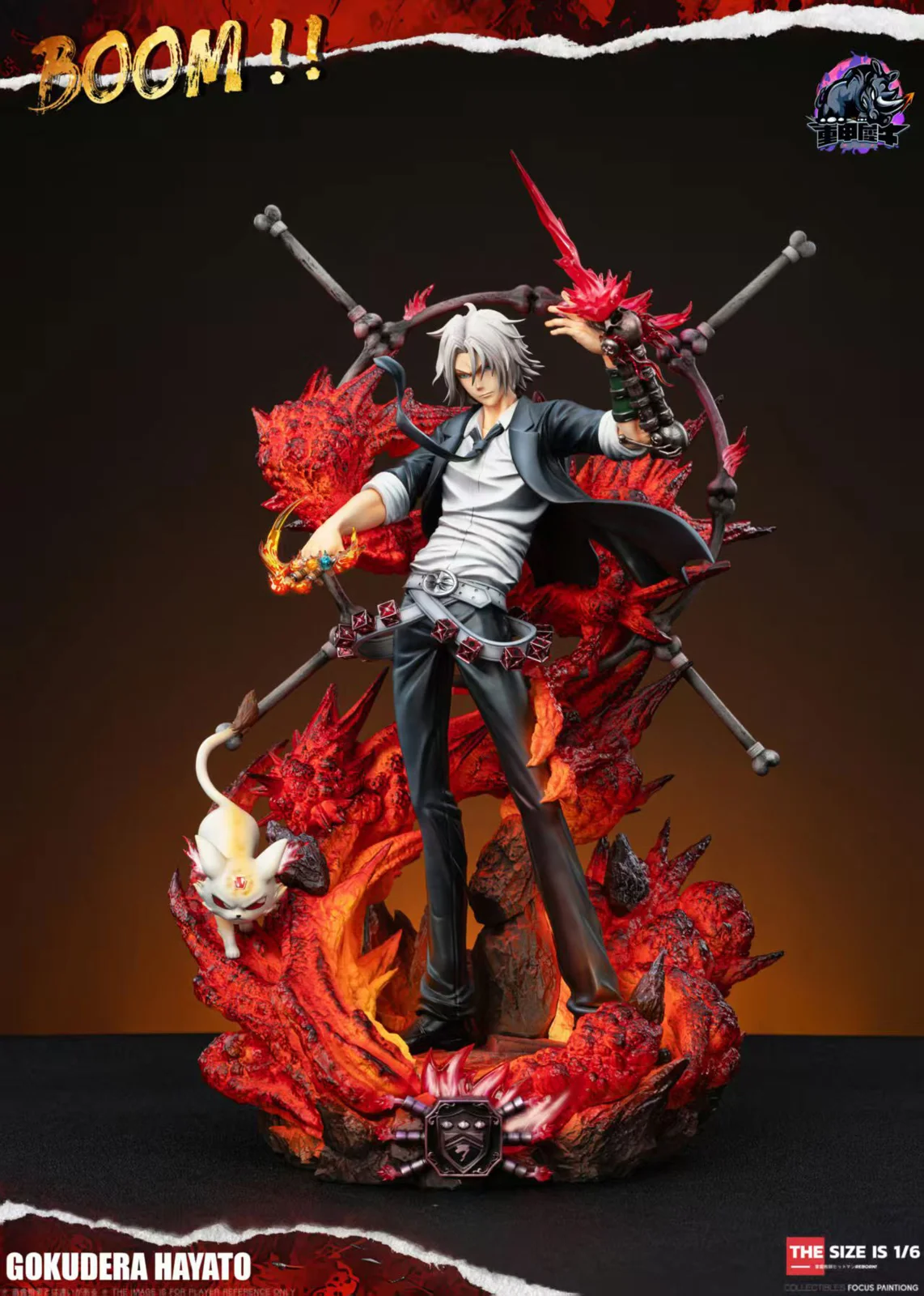 【Sold out】1/6 Scale Hayato Gokudera with LED-HITMAN REBORN!-ZhongJiaXiNiu Studio