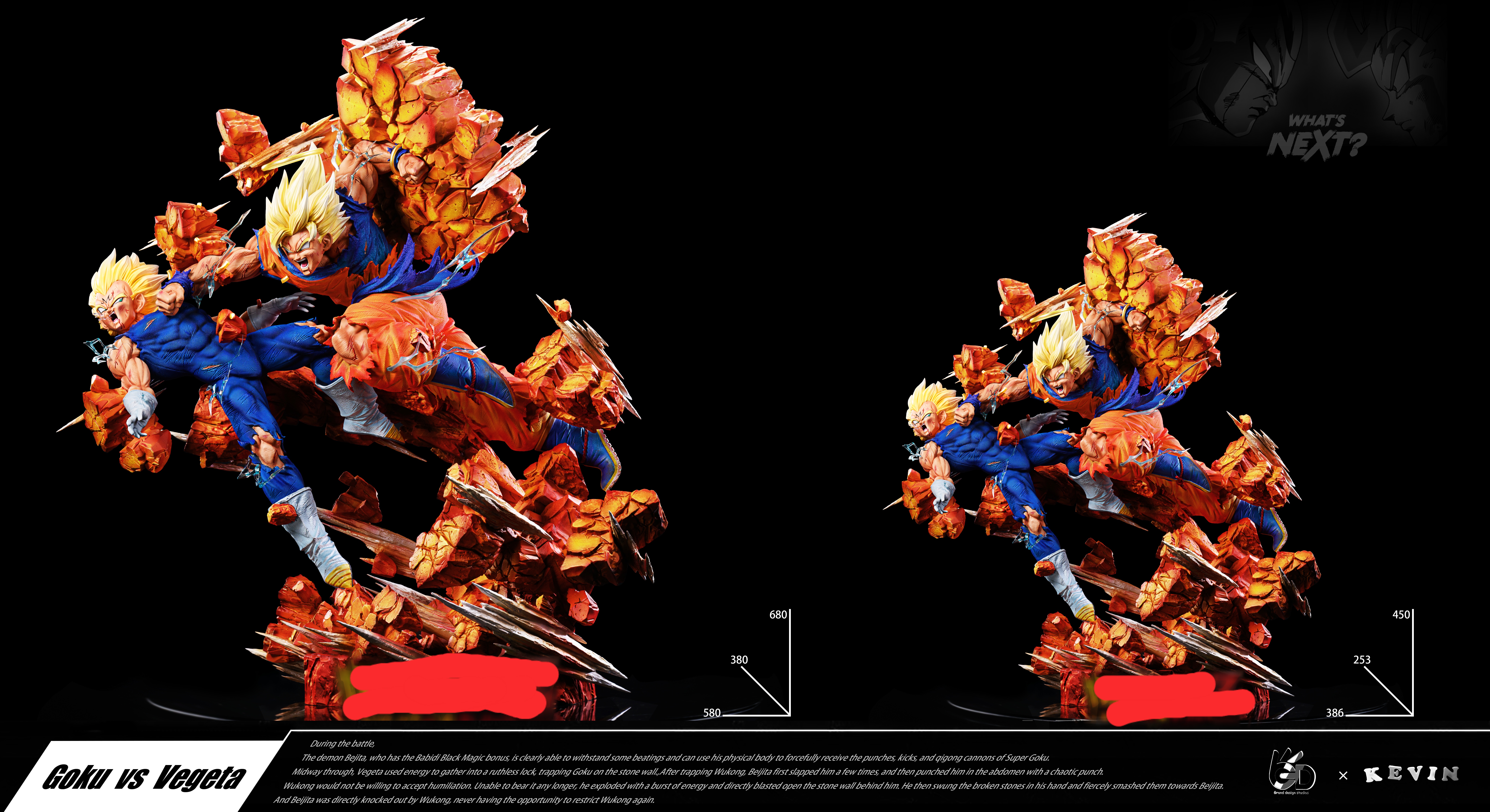 【Pre-sale】1/6 and 1/4 Scale Son Goku VS Vegeta-DB-Grand design studio