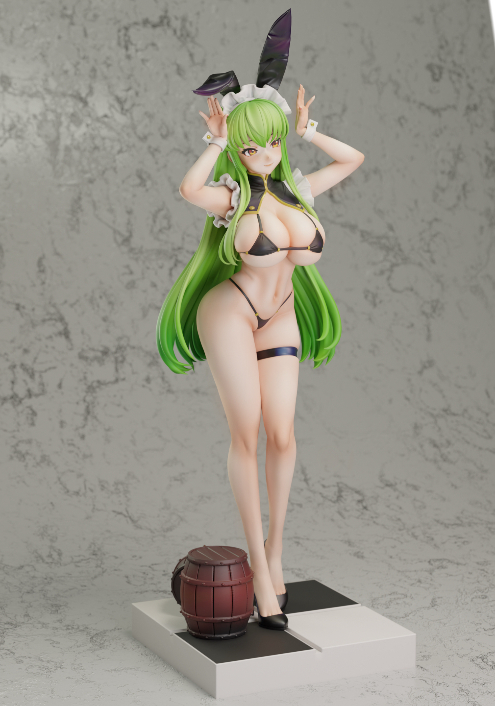 【Pre-sale closed】1/6 Scale Bar Bunny Girl C.C.-Green tea-studio