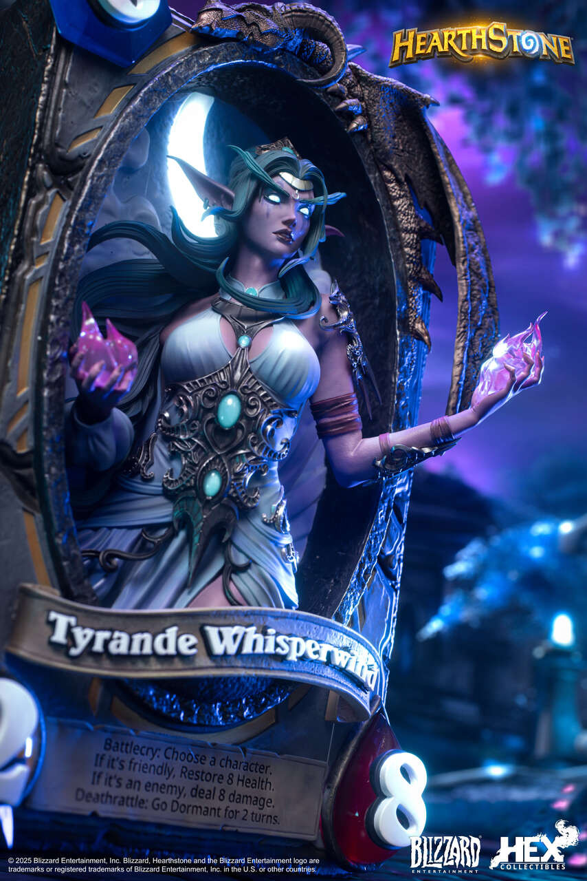 【Pre-sale】Tyrande Whisperwind Art Statue with LED Licensed-Hex Collectibles and Blizzard Studio