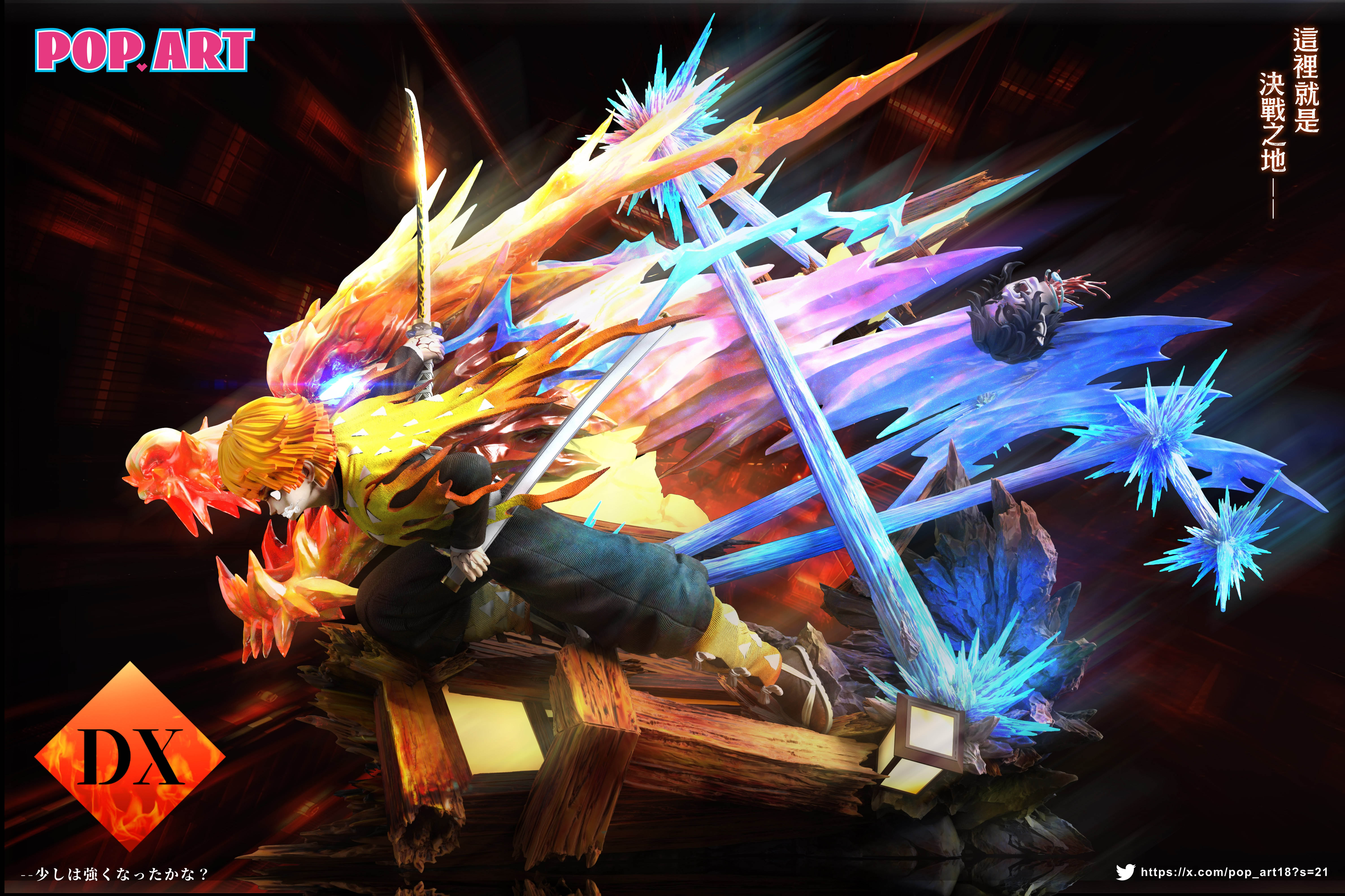 【Pre-sale】1/6 Scale Flaming Thunder God Zenitsu Agatsuma with LED-POP.ART Studio