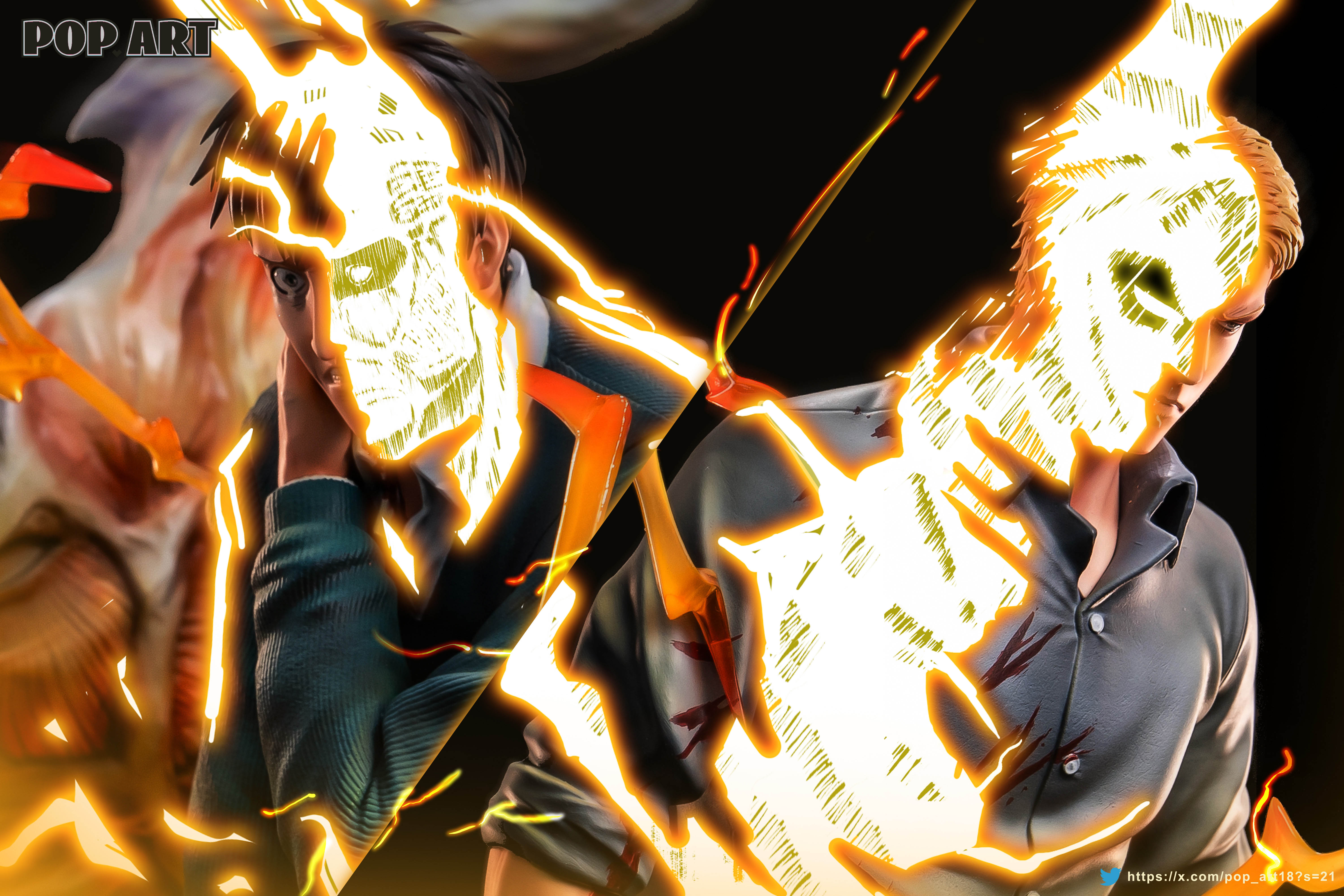 【Pre-sale】1/6 Scale Reiner Braun and Bertholdt Hoover-POP.ART Studio