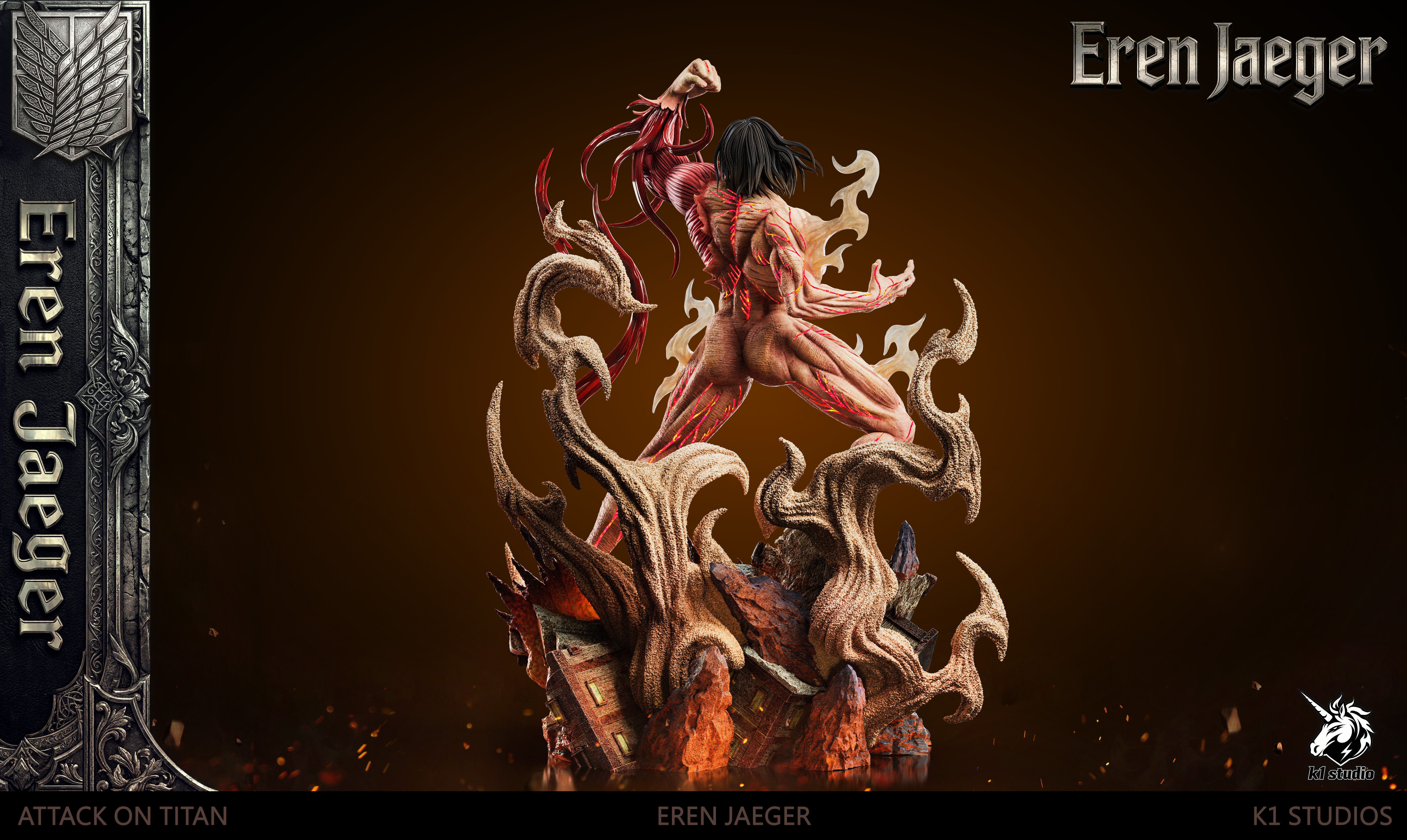 【Pre-sale】1/6 Scale Eren Jaeger with LED-K1 Studio